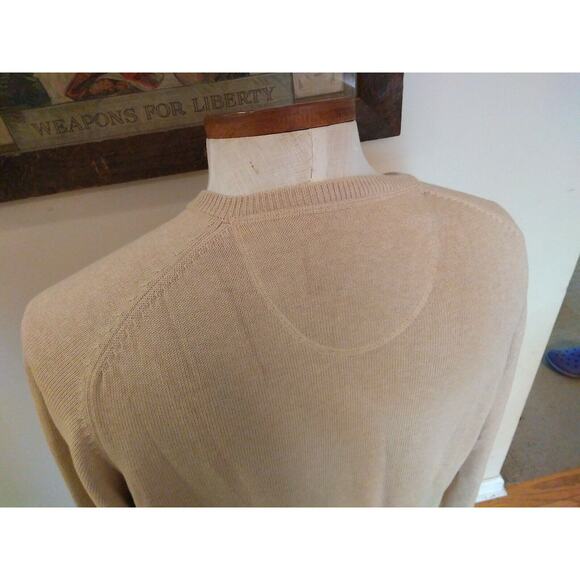 FYNCH-HATTON SUPERSOFT COTTON Men's 3XL V Neck Tan Sweater Jumper - Picture 7 of 12